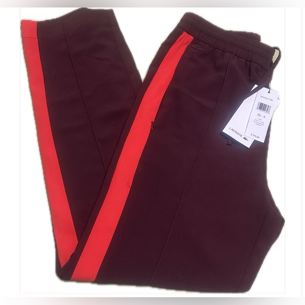 Lacoste Women’s Joggers with Bold Red Accent